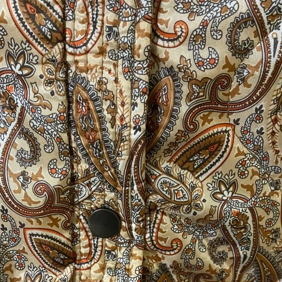 NWT Umgee Paisley Quilted Jacket with Fleece Sleeves Size Small - Picture 4 of 7